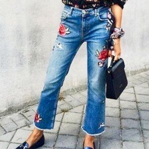 Target WhoWhatWear Embroidered CropJean Size 2